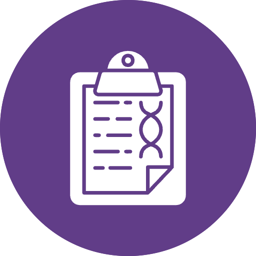 Ícone de um estetoscópio representando exame médico