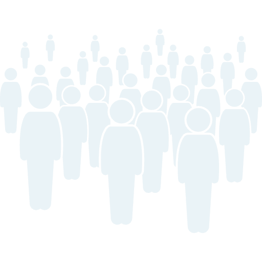 Ilustração de grupo de pessoas em branco representando incidência de câncer